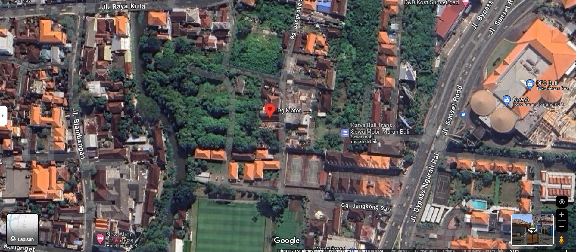 Alamat Peta DG Rent Bali